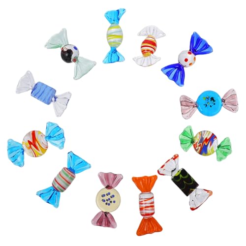 HAWILLOSCH 12Stücke Glaskunst Süßigkeiten Dekorationen für Schreibtisch Farbenfrohe Ornamente für Stilvolle Innenräume Vielseitige Glasbonbons für Zuhause HAWILLOSCH 12Stücke Glaskunst Süßigkeiten Dekorationen für Schreibtisch Farbenfrohe Ornamente für Stilvolle Innenräume Vielseitige Glasbonbons für Zuhause von HAWILLOSCH