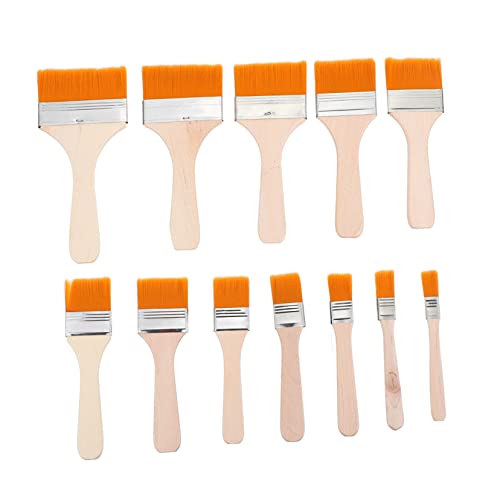 HAWILLOSCH 12Stücke Teiliges Malpinsel Nylonhaar Flache Pinsel für Öl und Acrylmalerei für Kunstprojekte Bequem und Leicht zu Reinigen für Künstler HAWILLOSCH 12Stücke Teiliges Malpinsel Nylonhaar Flache Pinsel für Öl und Acrylmalerei für Kunstprojekte Bequem und Leicht zu Reinigen für Künstler von HAWILLOSCH