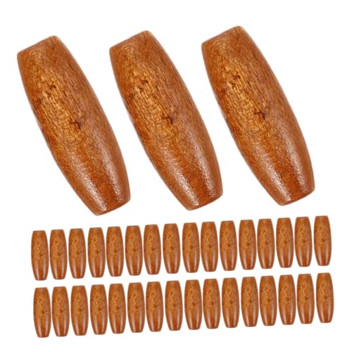 HAWILLOSCH 150 Stück Oval Holzperlen Robustem Ahornholz mit Vielseitige Schmuck und Bastelperlen für Diy Armbänder Türvorhänge Taschen und Kreative Handarbeiten von HAWILLOSCH