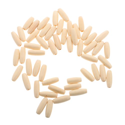 HAWILLOSCH 150 Stück Ovale Holzperlen Stabilem Ahornholz mit Bohrung Natürliche Spacer Beads für Schmuckherstellung Diy Basteln Große Holzperlen für Vielseitiges Auffädeln von HAWILLOSCH