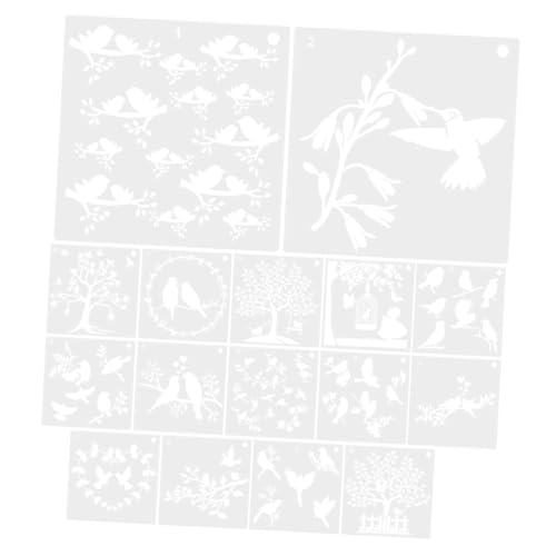 HAWILLOSCH 16 Blatt Malvorlage Malschablonen Zeichnung Schablonenpapier Schablonen zum Malen Willkommen für abwaschbare Farbschablonen Wandmalerei Schablonen das Haustier Weiß von HAWILLOSCH