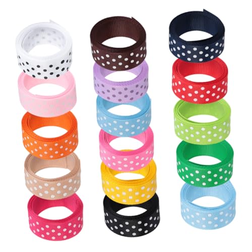 HAWILLOSCH 16 Stück Polyester Grosgrain Bänder mit Punkten DIY Haarschmuck und Dekoration für Feste und Langlebig Verschiedenen Farben Erhältlich HAWILLOSCH 16 Stück Polyester Grosgrain Bänder mit Punkten DIY Haarschmuck und Dekoration für Feste und Langlebig Verschiedenen Farben Erhältlich von HAWILLOSCH