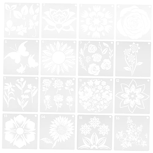 HAWILLOSCH 16 Stück Wiederverwendbare Schablonen für Sonnenblumenmalerei Diy Zeichenvorlagen für Wanddekoration und Bastelprojekte HAWILLOSCH 16 Stück Wiederverwendbare Schablonen für Sonnenblumenmalerei Diy Zeichenvorlagen für Wanddekoration und Bastelprojekte von HAWILLOSCH