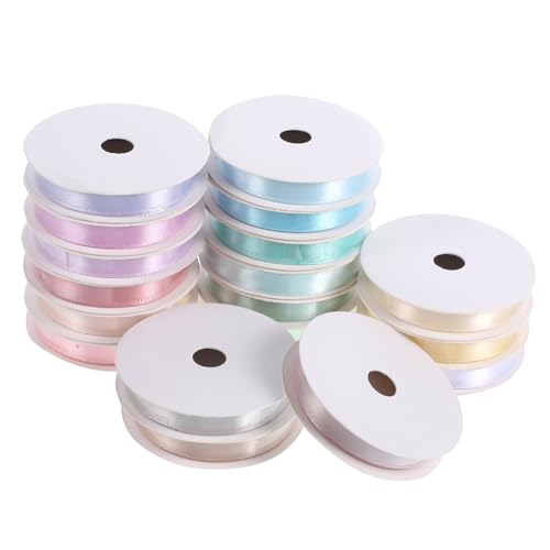 HAWILLOSCH 18 Rollen Geschenkband Dekorationsbänder für Bastelarbeiten Hochzeiten und Partys pro Zufällige Farben für und Festliche Anlässe Zufällige Farbe HAWILLOSCH 18 Rollen Geschenkband Dekorationsbänder für Bastelarbeiten Hochzeiten und Partys pro Zufällige Farben für und Festliche Anlässe Zufällige Farbe von HAWILLOSCH