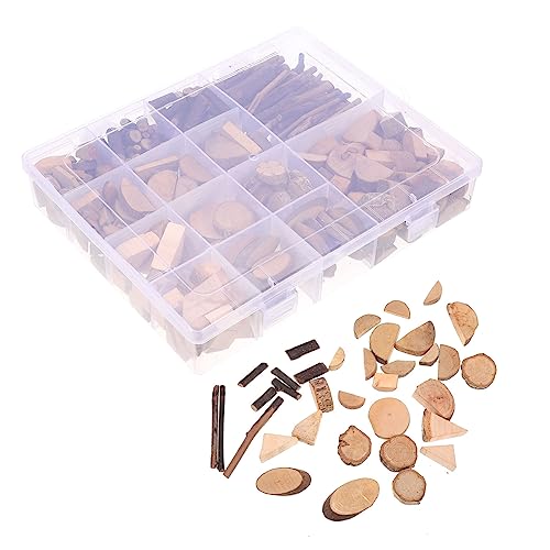 HAWILLOSCH 1Satz DIY Holzsteine Für Naturholzscheiben Mit Kasten Bastelmaterial Für Kindergarten Holzuntersetzer Basteln von HAWILLOSCH