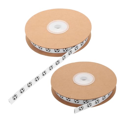 HAWILLOSCH 2 Fußballbänder: Zum Verpacken Von Geschenken, 1 Cm Breit, 20 Yards, Band Mit Fußballmuster Für Jungen, Für Sportveranstaltungen, Geburtstagsfeiern HAWILLOSCH 2 Fußballbänder: Zum Verpacken Von Geschenken, 1 Cm Breit, 20 Yards, Band Mit Fußballmuster Für Jungen, Für Sportveranstaltungen, Geburtstagsfeiern von HAWILLOSCH