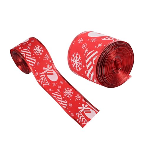 HAWILLOSCH 2 Rollen Weihnachtsdeko Geschenkband Schneeflocken Druck für DIY Bastelprojekte und Dekoration Rot HAWILLOSCH 2 Rollen Weihnachtsdeko Geschenkband Schneeflocken Druck für DIY Bastelprojekte und Dekoration Rot von HAWILLOSCH
