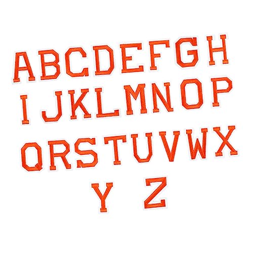 HAWILLOSCH 2 Stickerei Nähen Filzbuchstaben Dekorative Patches Flicken Für Kleidung Kleine Buchstabenaufnäher Buchstabenflecken Flicken Für Bekleidung Brief Chenille-buchstaben Stoff Orange von HAWILLOSCH