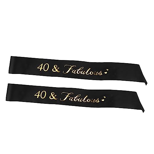 HAWILLOSCH 2 Stück 40 Geburtstagsschultergurt Etikette Gürtel Schwarzes Band Erwachsene Geburtstagsschärpe Dekorationen Geburtstag Schärpen Geburtstagsdekoration Black Satin HAWILLOSCH 2 Stück 40 Geburtstagsschultergurt Etikette Gürtel Schwarzes Band Erwachsene Geburtstagsschärpe Dekorationen Geburtstag Schärpen Geburtstagsdekoration Black Satin von HAWILLOSCH