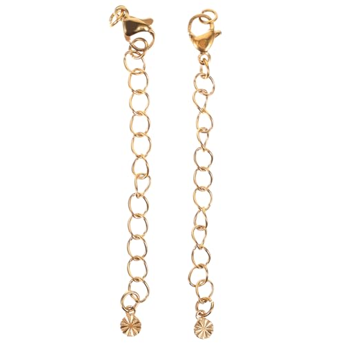 HAWILLOSCH 2 Stück DIY Halskettenverlängerung Edelstahl Verlängerungsketten für Armband Fußkettchen Schmuck Zubehör Langlebig und Rostfrei zum Schmuck Selber Machen HAWILLOSCH 2 Stück DIY Halskettenverlängerung Edelstahl Verlängerungsketten für Armband Fußkettchen Schmuck Zubehör Langlebig und Rostfrei zum Schmuck Selber Machen von HAWILLOSCH