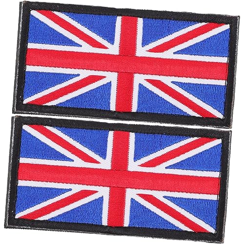 HAWILLOSCH 2 Stück England Flagge Aufnäher Bestickte Patch zum Aufbügeln für Kleidung und Rucksäcke DIY Reparatur Patch Langlebig und Hautfreundlich von HAWILLOSCH