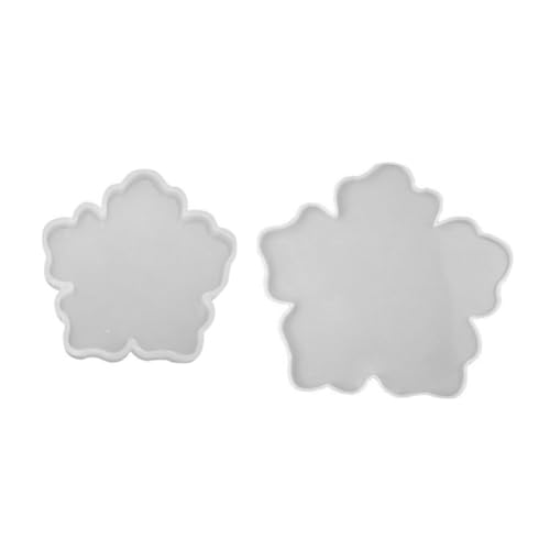 HAWILLOSCH 2 Stück Kristall-epoxy-form Drinnen Blumen Untersetzer Formen Formenbau Gießform Kieselgel Transparent von HAWILLOSCH