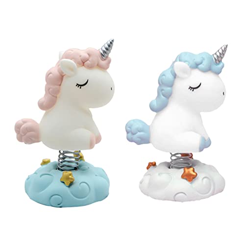 HAWILLOSCH 2 Stück Kuchen Einhorn Einhorn-Schmuck Einhorn-Desktop-Dekoration Einhorn- Desktop-Einhorn-Verzierungen Einhorn-Ornamente Einhorn-Kuchenverzierungen Harz Zufällige Farbe von HAWILLOSCH