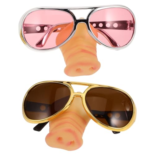 HAWILLOSCH 2 Stück Lustige Brille Verrückt Cartoonbrille Halloween-schweinschnauze Cosplay-party-brille Erwachsene Kostümbrille Festival Neuartige Verkleidungsbrille Lustige Riesenbrille Nase HAWILLOSCH 2 Stück Lustige Brille Verrückt Cartoonbrille Halloween-schweinschnauze Cosplay-party-brille Erwachsene Kostümbrille Festival Neuartige Verkleidungsbrille Lustige Riesenbrille Nase von HAWILLOSCH