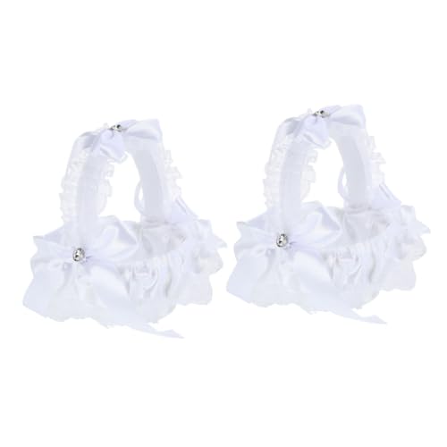 HAWILLOSCH 2 Stücke Spitze Mädchen Korb für Hochzeit Bankett Blütenblatt Lagerung Korb Elegante Design HAWILLOSCH 2 Stücke Spitze Mädchen Korb für Hochzeit Bankett Blütenblatt Lagerung Korb Elegante Design von HAWILLOSCH