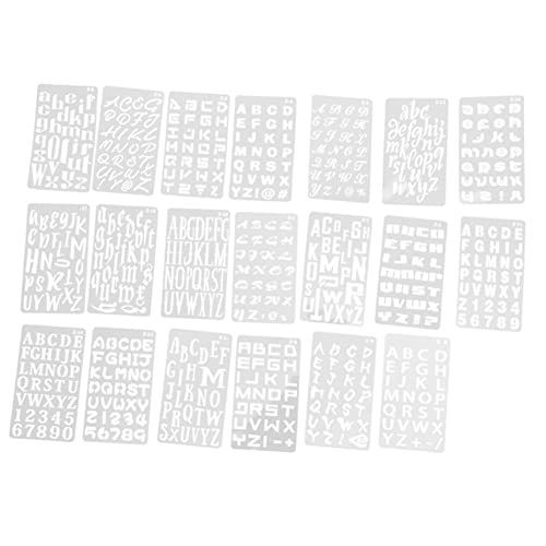 HAWILLOSCH 20 Blatt Lineal für Briefvorlagen Buchstabenschablonen Journal -Schablone Schablone für Handwerk Nummer Schablone Schreibschablone DIY -Schablonen Schablonen ziehen das Haustier von HAWILLOSCH
