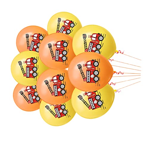 HAWILLOSCH Thema Geburtstagsparty Feuerwehrauto Luftballons 20 Stück Latex 12 Druck Feuerwehrauto Muster Sichere Dekorationen von HAWILLOSCH