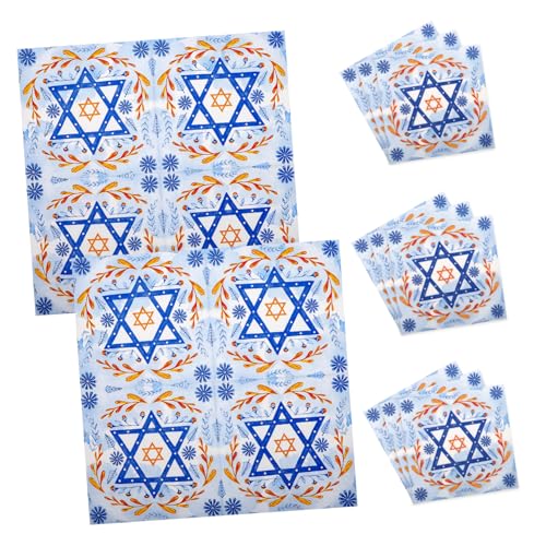 HAWILLOSCH 20 Stück Chanukka-party-servietten, Buntes -design, Einweg-papierservietten, Seidenpapier Für Feiertags-cocktailpartys, Jüdisches Festival-geschirr HAWILLOSCH 20 Stück Chanukka-party-servietten, Buntes -design, Einweg-papierservietten, Seidenpapier Für Feiertags-cocktailpartys, Jüdisches Festival-geschirr von HAWILLOSCH