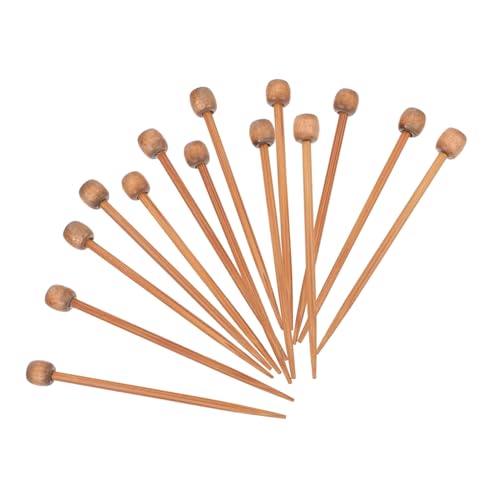 HAWILLOSCH 20 Stück Flechten Stifte Punkt Stricken Für Mini Pullover Webnadel Strickstäbchen Brosche Strickmaterial Holzstrickstangen Zum Selbermachen Weberei Nussbaum Coffee von HAWILLOSCH