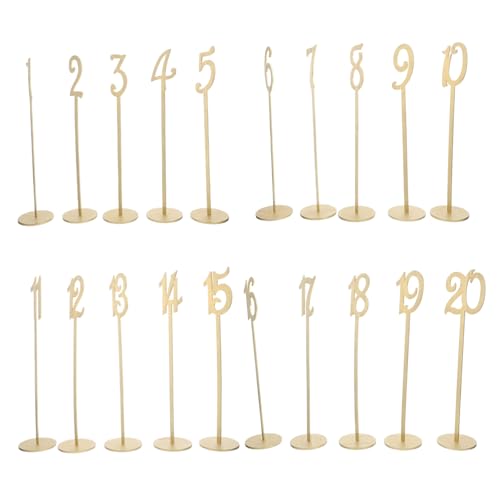 HAWILLOSCH 20 Stück Tischnummern Aus Holz Mit Ständer, 1–20, Freistehende Tischnummern Für Hochzeiten, Tischdekorationen Für Hochzeiten, Geburtstage, Partys, Restaurants, HAWILLOSCH 20 Stück Tischnummern Aus Holz Mit Ständer, 1–20, Freistehende Tischnummern Für Hochzeiten, Tischdekorationen Für Hochzeiten, Geburtstage, Partys, Restaurants, von HAWILLOSCH