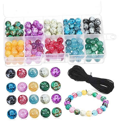 HAWILLOSCH 200 Stück Kristallperlen mit Elastischem Seil Runde Schmuckperlen für Diy Armbänder und Bastelarbeiten für Schmuckherstellung und HAWILLOSCH 200 Stück Kristallperlen mit Elastischem Seil Runde Schmuckperlen für Diy Armbänder und Bastelarbeiten für Schmuckherstellung und von HAWILLOSCH