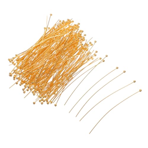 HAWILLOSCH 200 Stück Kupfer Rundkopf Pins für Diy Schmuckherstellung Vielseitige Bastelzubehör für Ohrringe und Armbänder von HAWILLOSCH