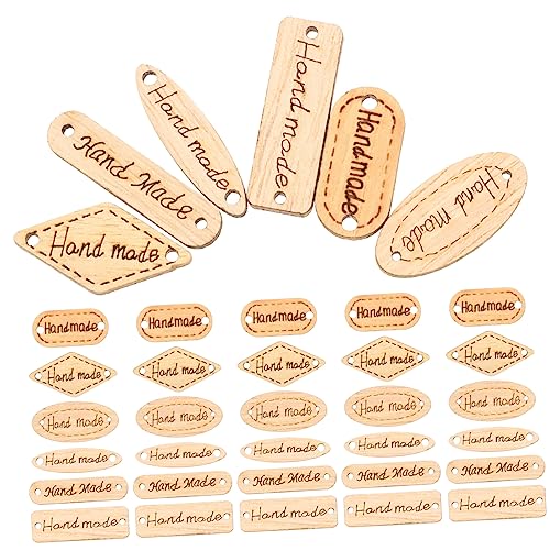 HAWILLOSCH 200Stücke Handgefertigte Holzknöpfe DIY Nähknöpfe für Scrapbooking und Kunsthandwerk Individuell Gestaltbare Knöpfe Alten Paulownia Holz von HAWILLOSCH