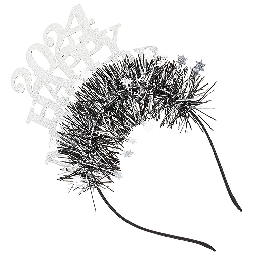 HAWILLOSCH 2024 Neues Jahr Stirnband Partygeschenke Glitzer-stirnband Haarschmuck Für Das Neue Jahr Kopfschmuck Für Die Neujahrsparty Frohes Neues Stirnband Party-kopfschmuck Silver Grüßer HAWILLOSCH 2024 Neues Jahr Stirnband Partygeschenke Glitzer-stirnband Haarschmuck Für Das Neue Jahr Kopfschmuck Für Die Neujahrsparty Frohes Neues Stirnband Party-kopfschmuck Silver Grüßer von HAWILLOSCH