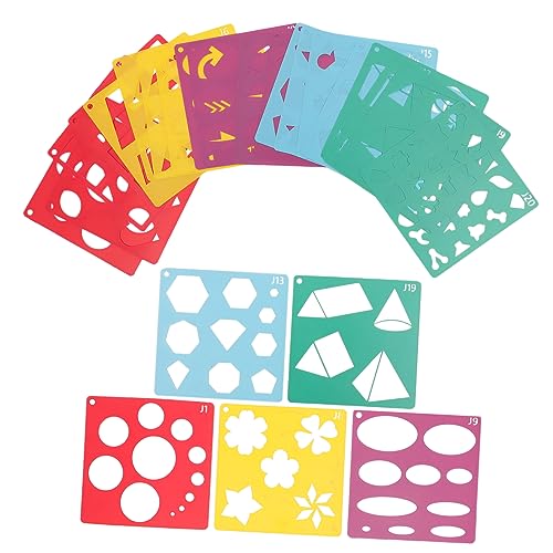 HAWILLOSCH 20Blätter Wiederverwendbare Zeichenschablonen Geometrische DIY Malvorlagen Hohle Malschablonen für Bastelarbeiten und Kinderkunst Praktische Schablonen für Verschiedene HAWILLOSCH 20Blätter Wiederverwendbare Zeichenschablonen Geometrische DIY Malvorlagen Hohle Malschablonen für Bastelarbeiten und Kinderkunst Praktische Schablonen für Verschiedene von HAWILLOSCH