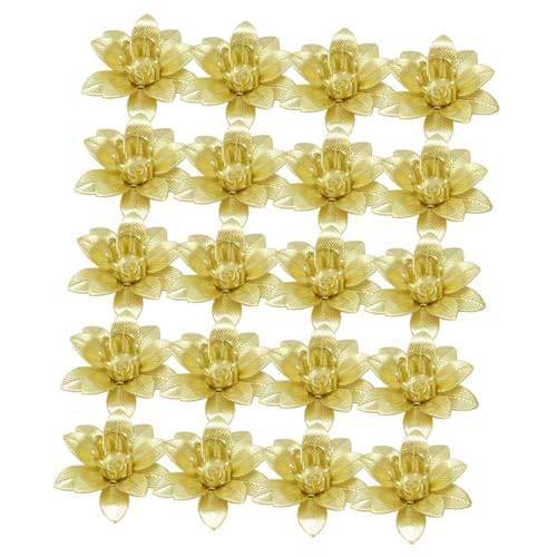 HAWILLOSCH 20Stücke DIY Blütenperlen Spacer Perlen für Schmuckgestaltung Leicht und Langlebig für Armbänder und Haarschmuck Blütenform von HAWILLOSCH