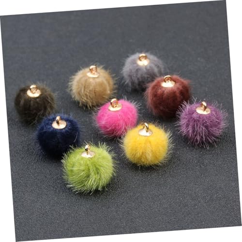 HAWILLOSCH 24 Stück Teiliges Plüsch Pompon Anhänger für Ohrring DIY Basteln Leichte Farbige Ohrschmuckanhänger Kreative Accessoires für Individuelle Ohrringe Langlebig und Modisch von HAWILLOSCH