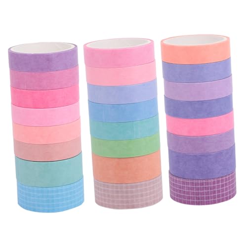 HAWILLOSCH 24Rollen Washi Tape Set Japanische Papierbänder für DIY Scrapbooking und Tagebuch Dekoration Rückstandfreies Klebeband und Rainbow von HAWILLOSCH