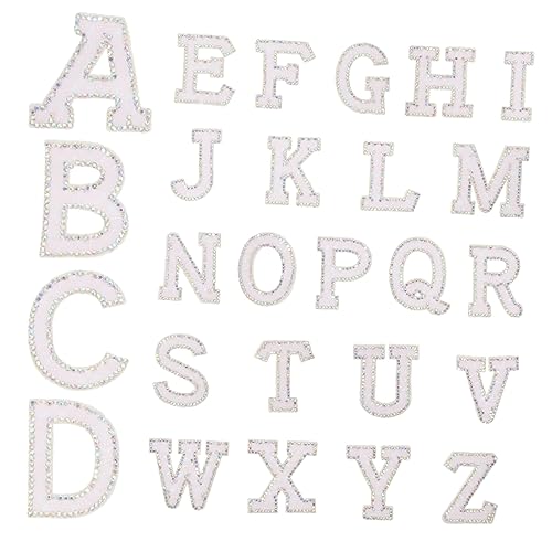 HAWILLOSCH 26Stücke Teiliges Glitzer Patch Englische Applikationen für DIY Kleidung Bastelbedarf zum Aufbügeln und Reparieren von Shirts Hosen Taschen HAWILLOSCH 26Stücke Teiliges Glitzer Patch Englische Applikationen für DIY Kleidung Bastelbedarf zum Aufbügeln und Reparieren von Shirts Hosen Taschen von HAWILLOSCH