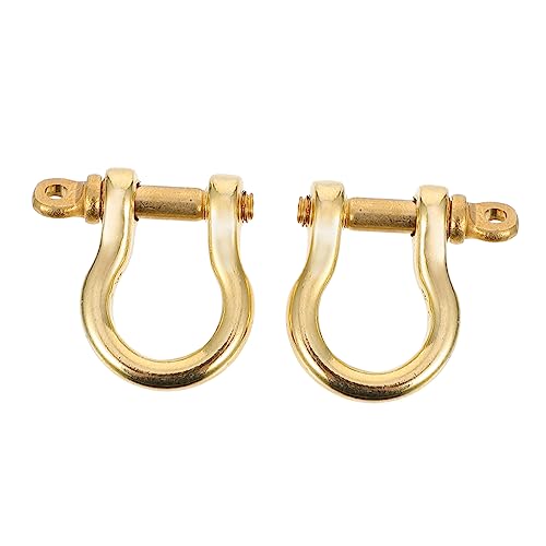 HAWILLOSCH 2Stücke D Ringe Schlüsselhalter U Förmiger Schäkel mit Schraubverschluss Robuste Verbindung für Rucksäcke Taschen und Schlüsselanhänger für DIY Projekte von HAWILLOSCH