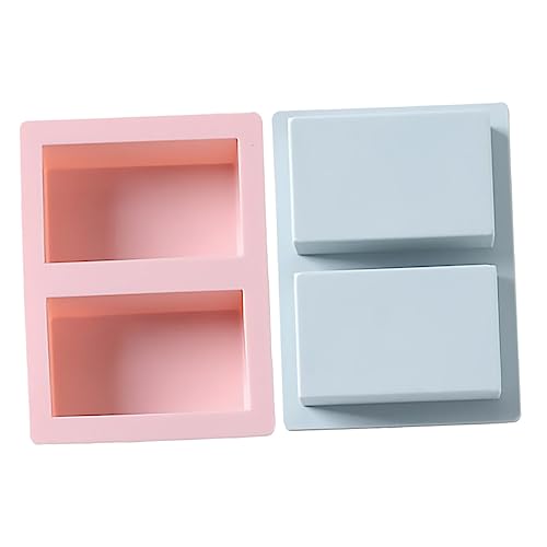 HAWILLOSCH 2Stücke Seifenform für DIY Seifenherstellung Rechteckige Kuchenform Lebensmittelechtem Material und Antihaftbeschichtet für Zuhause von HAWILLOSCH