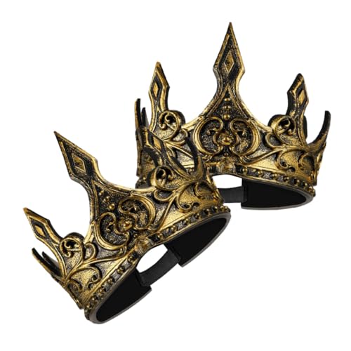 HAWILLOSCH 2pcs King Crowns Für Männer Kronstirnband Für Bühnenaufführungen Cosplay -requisiten Für Geburtstagsfeiern Königliche Kostümzubehör HAWILLOSCH 2pcs King Crowns Für Männer Kronstirnband Für Bühnenaufführungen Cosplay -requisiten Für Geburtstagsfeiern Königliche Kostümzubehör von HAWILLOSCH