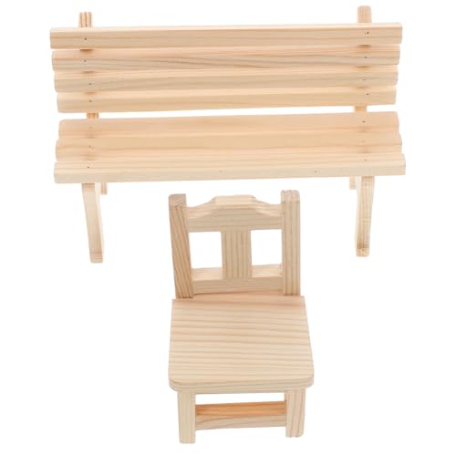 HAWILLOSCH 2pcs Miniaturpuppenhauszubehör Miniaturholzstuhl Und Bank Für Miniaturparkbank Und Miniaturgartenbank HAWILLOSCH 2pcs Miniaturpuppenhauszubehör Miniaturholzstuhl Und Bank Für Miniaturparkbank Und Miniaturgartenbank von HAWILLOSCH