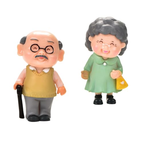 HAWILLOSCH Älteres Paar Figuren Herr Und Dekoration Paar Großeltern Statuen Kuchen Topper Home Decor von HAWILLOSCH