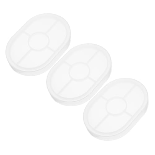 HAWILLOSCH 3 Stück Anpassbare Ovale Gießform für Diy Harzprojekte für Tabletts Untersetzer und Dekoration von HAWILLOSCH