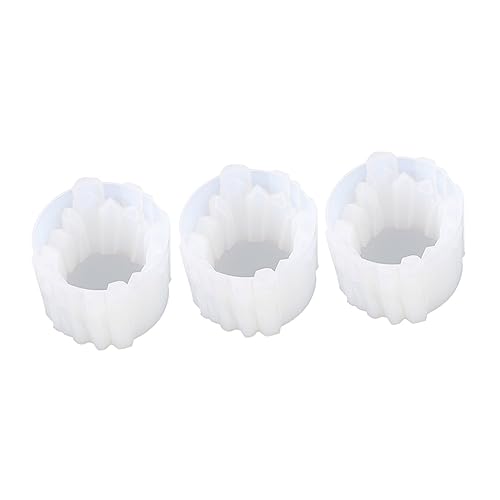 HAWILLOSCH 3 Stück Epoxidform Kerzenformen Kerzenherstellung LED UV für Handwerkswerkzeuge Kerzenhalter Silikonform Form aus Epoxidharz Harzhandwerksform Harzgussform Kieselgel Weiß von HAWILLOSCH