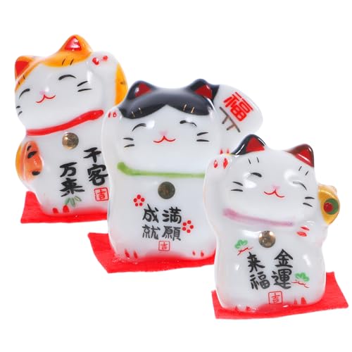 HAWILLOSCH 3er Set Katzen Dekoration Figuren Kreative Tischdekoration Für Wohnzimmer Und Büro Miniatur Glückskatze Ornamente Charmante Home Decor Accessoires HAWILLOSCH 3er Set Katzen Dekoration Figuren Kreative Tischdekoration Für Wohnzimmer Und Büro Miniatur Glückskatze Ornamente Charmante Home Decor Accessoires von HAWILLOSCH