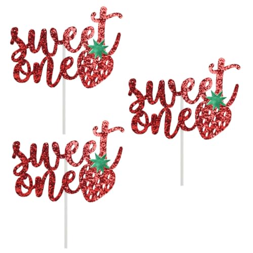 HAWILLOSCH 3 Stück Kuchen Zeichen Kuchendekoration zum ersten Geburtstag Dessert-Cupcake-Topper hochzeitsdeko Foto-Requisiten Fruchteinlagen -Glitzerpuder rot HAWILLOSCH 3 Stück Kuchen Zeichen Kuchendekoration zum ersten Geburtstag Dessert-Cupcake-Topper hochzeitsdeko Foto-Requisiten Fruchteinlagen -Glitzerpuder rot von HAWILLOSCH