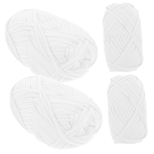 HAWILLOSCH 4 Rollen Geflochtener Wollgarnkugel Decke klobig Stricken groß Garnsack weiches Garn zum Häkeln Häkelgarn zum Häkeln weiches Häkelgarn dickes Garn zum Häkeln Webgarn Polyester Weiß HAWILLOSCH 4 Rollen Geflochtener Wollgarnkugel Decke klobig Stricken groß Garnsack weiches Garn zum Häkeln Häkelgarn zum Häkeln weiches Häkelgarn dickes Garn zum Häkeln Webgarn Polyester Weiß von HAWILLOSCH