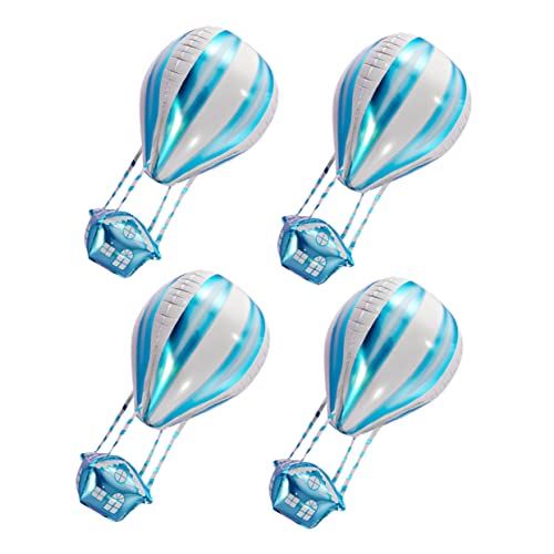 HAWILLOSCH 4 Stück Heißluftballon Dekoration blaue Luftballons Hochzeit im Heißluftballon hochzeitslaken hochzeitsbingo hochzeitsdekoration hochzeit luftballons Heißluftballon Aluminiumballon von HAWILLOSCH
