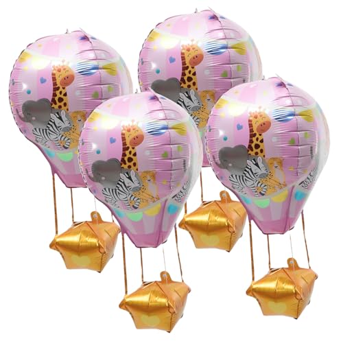 HAWILLOSCH 4 Stück Luftballons im Hot Air Balloon Design Dekorative Folienballons für Kindergeburtstag und Partys Süße Gestaltung für Festliche Anlässe und Kreative Dekoideen HAWILLOSCH 4 Stück Luftballons im Hot Air Balloon Design Dekorative Folienballons für Kindergeburtstag und Partys Süße Gestaltung für Festliche Anlässe und Kreative Dekoideen von HAWILLOSCH