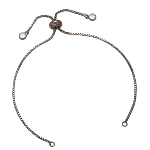 HAWILLOSCH 4 Stück Teiliges Verstellbares Kupferarmband Gold Weißgold Roségold und Schwarz DIY Halbfertige Schmuckkette mit Schiebemechanismus für Damen Komfortabel und Langlebig für von HAWILLOSCH