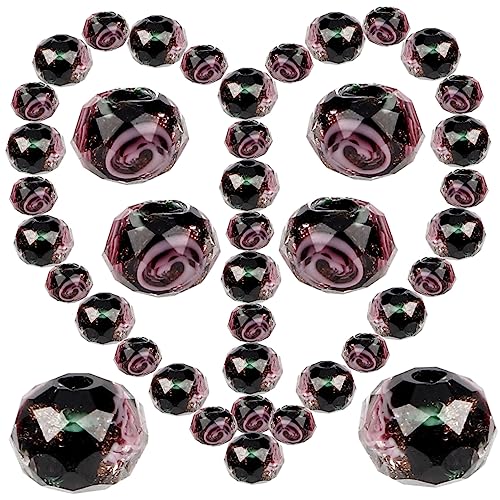HAWILLOSCH 40 Stück Blumenglasperlen gemuse gems schmuck werkzeug pearl necklace Hersteller große Perlen für die Schmuckherstellung DIY Schmuck lose Perlen Schmuckherstellung aus Perlen Black HAWILLOSCH 40 Stück Blumenglasperlen gemuse gems schmuck werkzeug pearl necklace Hersteller große Perlen für die Schmuckherstellung DIY Schmuck lose Perlen Schmuckherstellung aus Perlen Black von HAWILLOSCH