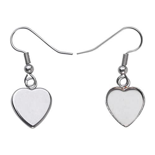 HAWILLOSCH 40 Stück Ohrstecker aus Edelstahl Herstellung Ohrringe Schmuck mit Herzanhänger Ohrring-Anhänger heart earrings valtinstaggeschenke DIY-Ohrring-Kit Zeit Mädchen Ohrtropfen Silver von HAWILLOSCH