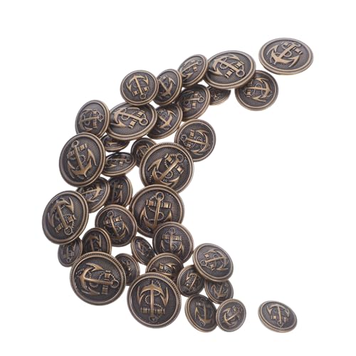 HAWILLOSCH 40 Stück Teiliges Metallknopf Set Kupfer Vintage Knöpfe für Mantel Blazer Uniform Runde Schaftknöpfe Robust und Langlebig für Jacken Anzüge Jeans und Sportmäntel HAWILLOSCH 40 Stück Teiliges Metallknopf Set Kupfer Vintage Knöpfe für Mantel Blazer Uniform Runde Schaftknöpfe Robust und Langlebig für Jacken Anzüge Jeans und Sportmäntel von HAWILLOSCH