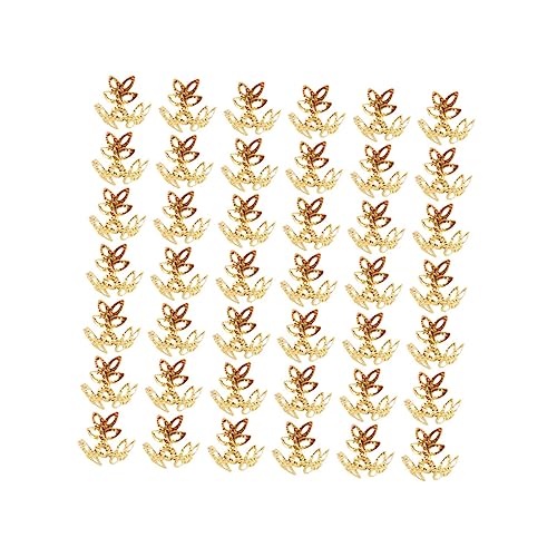 HAWILLOSCH 400 Stück Dreiblätterblumenhalterzubehör Herstellung Lieferungen hohl Schmuck Blume Abstandshalter Basteln schmuck selber machen Blumenperlen-Endkappen Golden von HAWILLOSCH